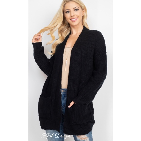 Sweaters - ❤️LAST 1! Black Super Soft Pocket Cardigan